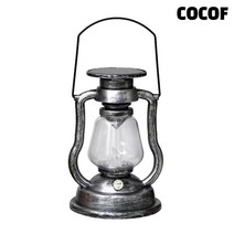 코코프 캠핑 태양열 태양광 레트로 감성랜턴 LED랜턴, 엔틱 실버