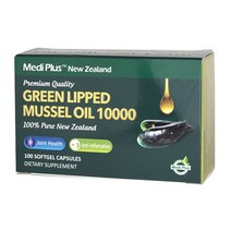 뉴질랜드 초록잎홍합 오일 메디플러스 10000 100캡슐 1통 New Zealand Medi Plus Arthro-V Green Lipped Mussel Oil, 1정당 초록홍합 80mg