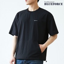 블루포스 남성용 서치홀 반팔티 오버핏 캐주얼 반팔 티셔츠 단체복