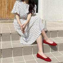 몬말리 MonMarley 땡땡이 도트 셔링 롱 원피스 봄 0513 (7018127)