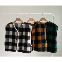 [해이주] 체크 베스트