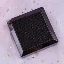 M6529 작은 다이아몬드 네모 렌즈반려함 근시안 렌즈케어함, 6529 블랙