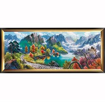 히여 보석 십자수 DIY 패키지 3D 90여종 도안 소형 중형 대형 시리즈, 1세트, 76. 산수 풍경화 BH-272