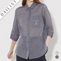 인디안 [데일리스트]포켓자수 스트라이프 셔츠 MDBNL3M3411