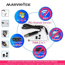 아이폰용 7mm 와이파이 내시경 카메라 HD 방수 USB 검사 IOS 안드로이드 PC 노트북, 05 7 mm 2in1 Endoscope_02 1.5m