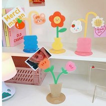 케일 상큼한 메모지 집게 홀더 2p세트, 곰돌이, 웃는플라워