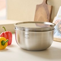 리한 본 스텐 믹싱볼 채반 커버 3P 세트 24cm, 단품
