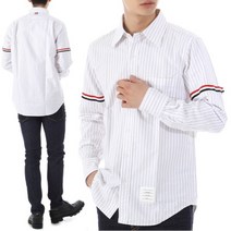 [톰브라운] 22FW 삼선 암밴드 섀도우 핀스트라이프 옥스포드 셔츠 MWL301A F00