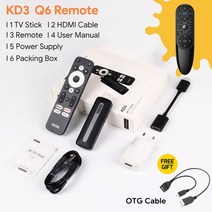 TV STICK MECOOL-KD3 안드로이드 11 TV 스틱 돌비 오디오 2 + 8G 구글 인증 스트림 미디어 수신기 홈 플레, 08 KD3 Q6_03 영국 플러그