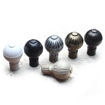 레일앤폴 25mm 커튼 궁전봉마개, 1조, 1조 월넛