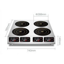 업소용 인덕션 4 6 구 간택기 고화력 스토브 전기, 사각 4헤드 인덕션 쿠커 3500W
