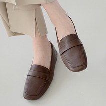 스퀘어 심플 모던 로퍼 {4color] 카멜브라운 여성로퍼 여성신발 여성단화 여성구두