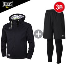 에버라스트 프로선수용 다이어트땀복+우븐 반바지+테크핏 타이즈 3종 세트 E-533U+E-896PBK+E-958UBK 윈드브레이커 스포츠 상하의 3종 세트 택1