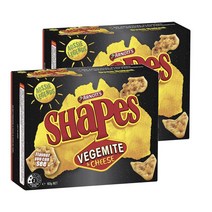 아노츠 쉐이프 크래커 비스킷 베지마이트 치즈 Arnotts Shapes Crackers Biscuits Vegemite Cheese 165g 2팩, 2개