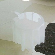 홀로그램테이블 모듈 선반 모듈 테이블 좌식 오로라 아크릴 투명 커피 크리 에이 티브 크리스탈 고스트 라운드 낮은 간단한 소파 침실에 대한 매직 침대 옆 탁자, 작은 흰색