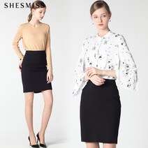 쉬즈미스 쉬즈미스(SHESMISS) 데일리 베이직 슬릿 미디 스커트 (택가격:128000원)