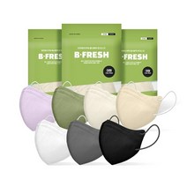 [100매] KF94 비프레시 컬러 마스크 대형 보건용 베이지 블랙 그레이 국산, KF94 비프레시 블랙 대형 100매