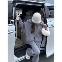 편한 외출복 니트집업 상하의 투피스세트