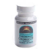 Source Naturals 크롬메이트 크롬 GTF 200 mcg 타블렛, 60개입, 6개