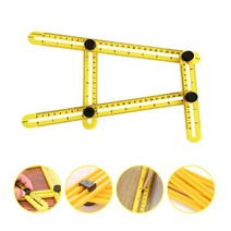 각도자 전문 템플릿 도구 각도 눈금자 측정 4 단 미터 포함 인치 스케일, 01 yellow