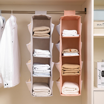 옷걸이 너무편한 간편설치 분리수납 옷정리 옷장정리 4단 수납함, 그레이