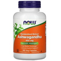 나우푸드 아슈와간다 아쉬와간다 450mg 베지캡슐 180정, 1개