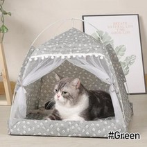 고양이창문해먹 캣타워 고양이인테리어 고양이 텐트 침대 애완 동물 제품 일반 닫힌 아늑한 해먹 바닥 집 작은 개집 액세서리, 없음, 없음, green+XL