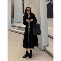 여성용 솔리드 컬러 옷깃 더블 로우 버튼 롱 윈드 브레이커 작업 자켓 트렌치 코트 여성용 상의 겨울 의류