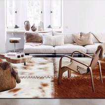 카페트 러그 카펫 매트 모조 소 가죽 동물 가죽 얼룩말 패턴 거실 침실 침대 옆 소파