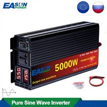 정현파인버터 Easun Power 순수 사인파 인버터 휴대용 보조베터리 변환기 태양열 DC 12V 24V AC 110V 220V 3000W 4000W 5000W, 220V-240V