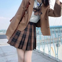 교복몰 심플 모카 리본 교복 원단 반티 작업복 샘플 단체티주