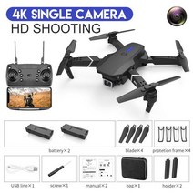 드론 4K 직업 HD 와이드 앵글 카메라 1080P 와이파이 Fpv 듀얼 높이 헬리콥터 완구 유지, [02] White Set, [05] 4K 1Camera 2Battery