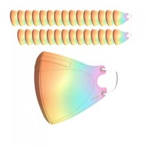 어린숨엣지 새부리형 컬러 마스크 뉴 초소형, 240개, 레인보우, 1개입