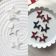 도예도구 도자기도예도구 세라믹도예도구DIY Ins 불규칙한 모양 달 산 폴리머 클레이 커터 3d 인쇄 귀걸이, 05 AS picture