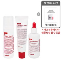 [메디필 레드락토 시리즈 정품] 레드 락토 콜라겐 에센스 + 앰플 + 크림 + 메디필 샘플(2매) [손담비 모공케어 3종 세트], 1개