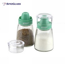 기타 미니 소금 후추통 유리병 설탕 가루 양념통 160ml 2P, 단품, 단품