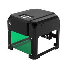 CNC 레이저 각인기 3000mw 미니 데스크탑 레이저 프린터 DIY 자동 레이저 절단기 3w 미니 레이저 조각기, black+UK plug