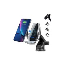 15W 무선 차량 충전기 - zicBee Qi 급속 충전 자동클램프전화홀더- iPhone 14 13 12 11 Mini Pro XR X Xs SE 8 Plus Samsung S23
