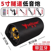 12v24v 블루투스 차량용 서브 우퍼 트렁크 카 오디오 좌석 자동차 스피커 초박형, 범용 더블 혼, K5인치