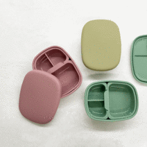 떼아오 스튜디오 국산 실리콘 마카롱 도시락통, 그린, 1개