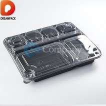 일회용 도시락 7칸 돈가스용기 DW L-1 박스200개세트, DW L-2