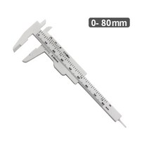 버니어 캘리퍼스 조리개 깊이 직경 측정 도구 80 150mm 미니 슬라이딩 게이지 눈금자 마이크로 미터 도구, 01 80mm White, 01 80mm White