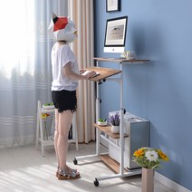 서서책상 모션테이블 수동높이조절책상 졸음방지책상 스탠딩, 109 업그레이드된 블랙 윌로우 컬러
