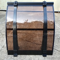 캐노픽스 550x1500 처마 차양막 렉산비가림 현관캐노피, 렉산_브라운/브라켓_블랙/파이프_블랙