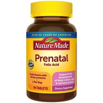네이처메이드 Nature Made 네이처 메이드 엽산 멀티비타민 일일 영양 비타민 미네랄 보충제 90정 90일 분량 177686, 90 카운트 -용량 및 사이즈를 확인해주세요