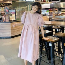 Sunflower House 임산부 하객원피스 프릴 반팔 주름 임부복 원피스