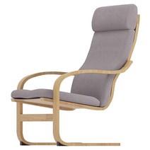 내구성이 뛰어난 폴리에스터 아마 의자 교체 커버 IKEA 포엥 안락의자와 호환됩니다. 슬립커버만 포함. 의자는 포함되지 않습니다. (머리 블루) 275139, A Head Polyester Flax Lg