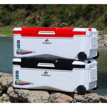 갈치쿨러 한치 아이스박스 낚시 이동식 대용량 48L, 1 블랙+화이트-48L