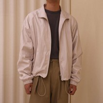 남녀커플 오버핏 링클 레더 데일리 블루종 2컬러