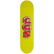 CCS 로고 무지 스케이트보드판 정품보장, Furry Letters Yellow
